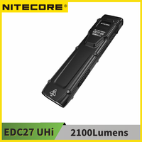 NITECORE EDC27 UHI Rechargeable Tactical Flashlight 3100Lumens  With OLED real-time Display Built-in battery Troch Light