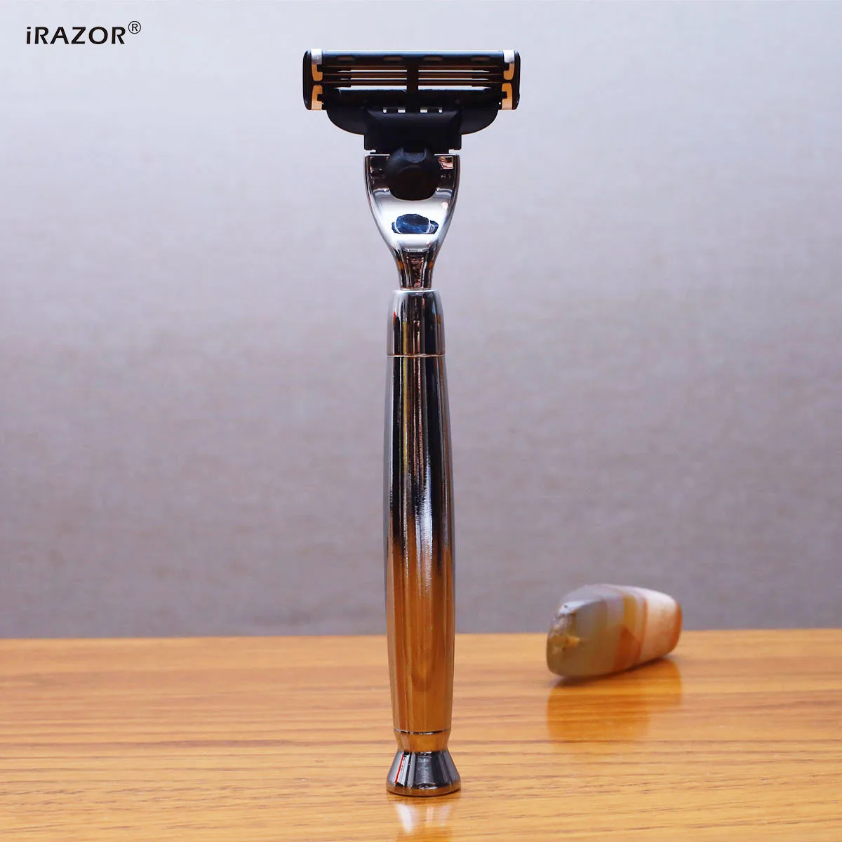 IRAZOR Manual Razor Handle for Men, Metal Made Knife Holder, Shaver Shaving, Beard Cutting Tool, New Crafts, Mach 3 Blades