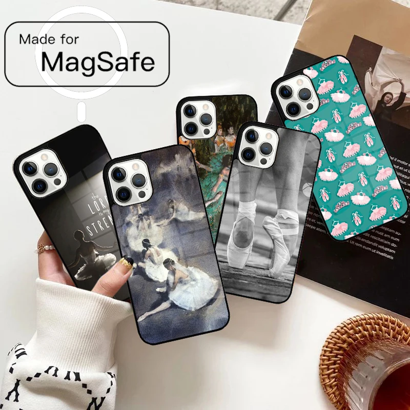 Ballerina Ballet Dance Girl Magnetic Phone Case For iPhone 17 Air 16e 12 13 14 15 Pro Max Magsafe Wireless Cover