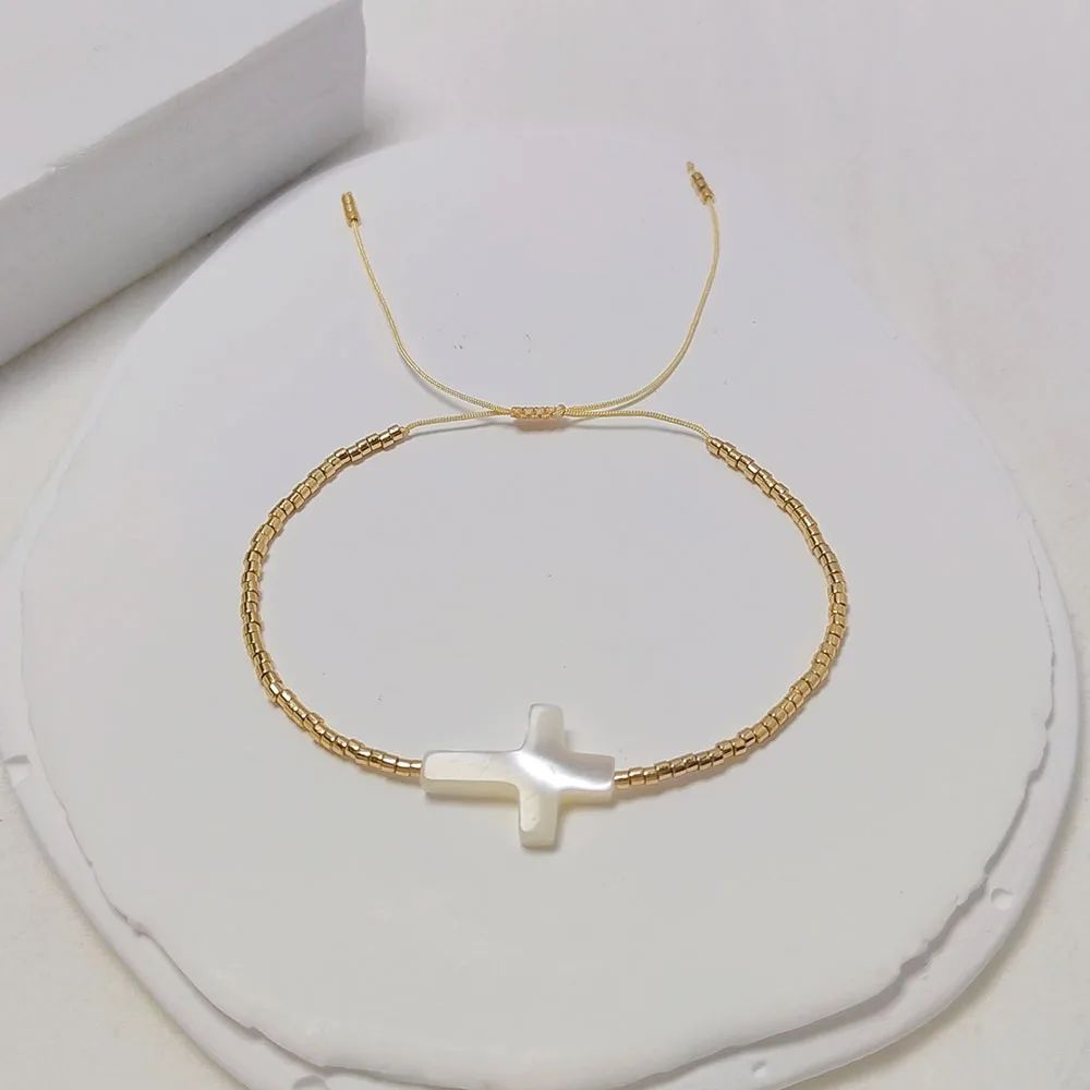 Miyuki-Perlenarmband mit Bösem Blick & Gänseblümchen-Anhänger, stapelbar, verstellbar, Pulseras-Schmuck für Frauen, Teenager, Boho-Strandschmuck – Detail 6