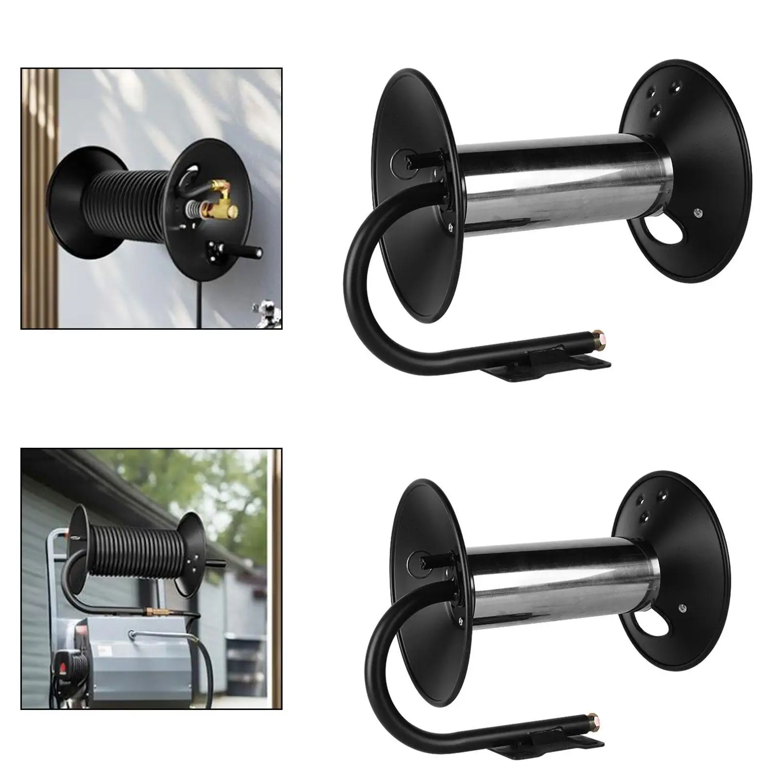 

Pressure Washer Hose Washer Hose Reel Manual Stable Versatile Sturdy Heavy Duty