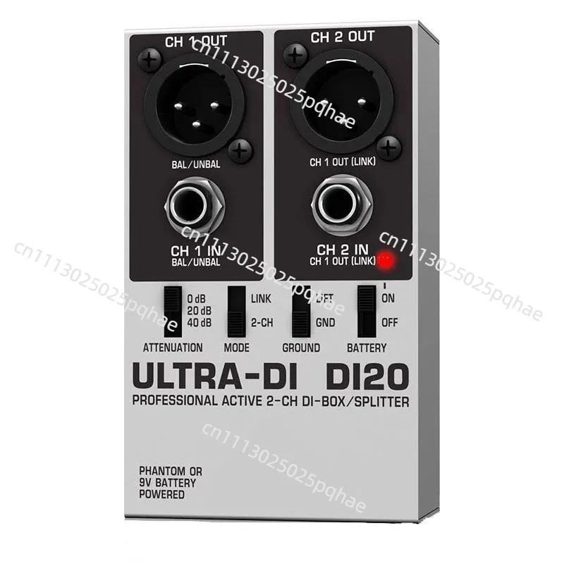 Ultra-Di Di20 Two-Channel Multi-Purpose Direct Injection Box Provides Impedance and Signal Matching Function Effects
