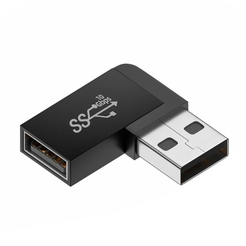 573A USB Extensión del adaptador masculino a femenino 90 grados Extensor adaptador ángulo recto