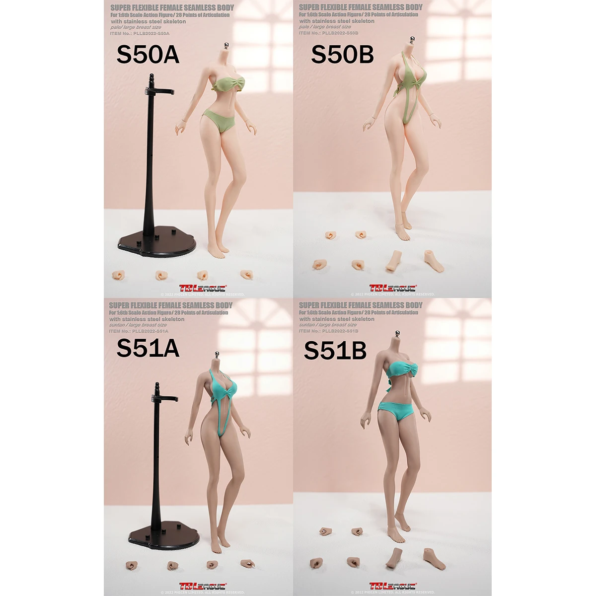 

HIPLAY TBLeague Female Seamless Tall and Slender Type 1/6 Scale Action Figure Body