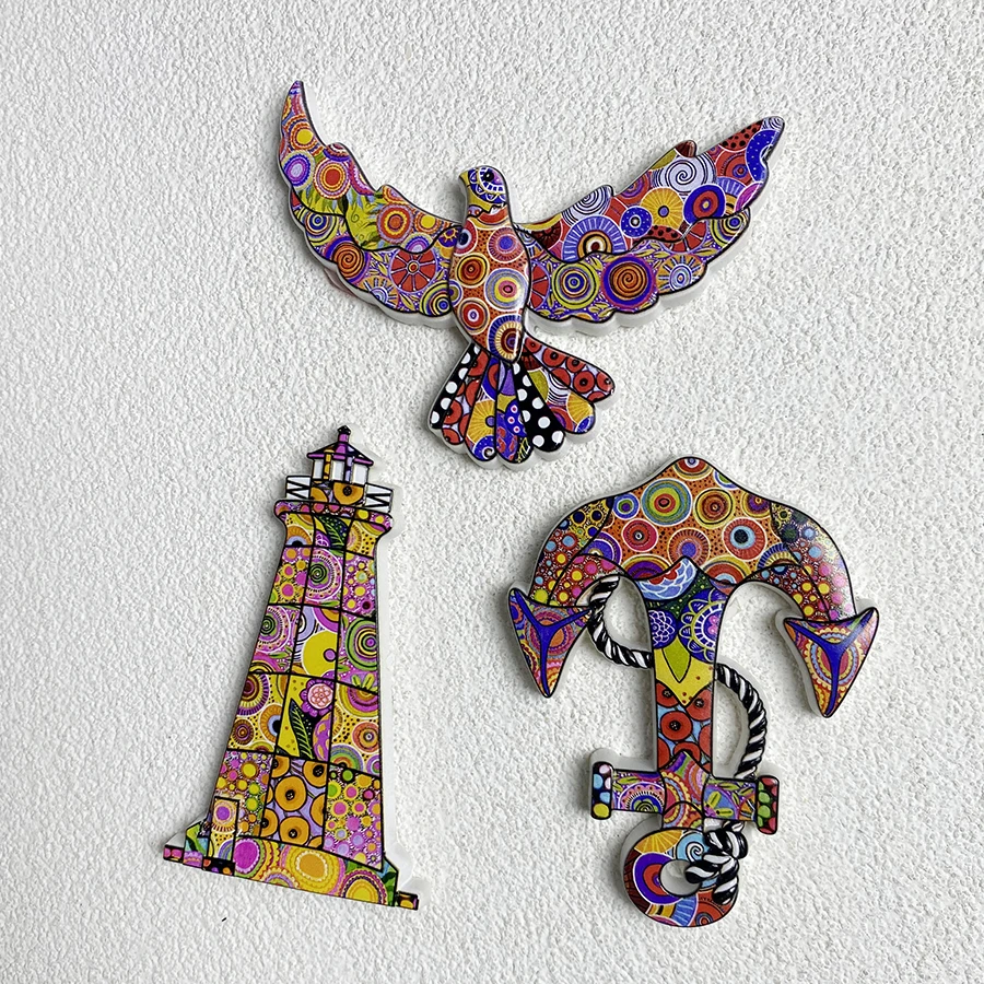 

Refrigerator magnets, lighthouse stickers, boat anchors, travel souvenirs, magnet decorations, 3D three-dimensional crafts