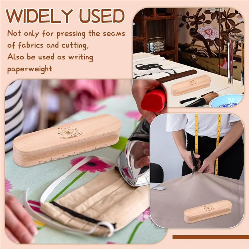 

AA81-Tailors Clapper Wooden Clappertailors Scissors For Quilting And Ironing Quilting Supplies Wrinkle-Resistant Sewing Tool