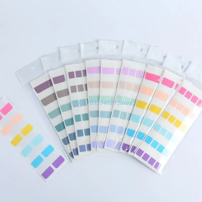 R6FF Notes Flags, Colorful Index Tabs Index Flag Bright Color Page Index Sticker Clear Page Makers for Page Bookmarks