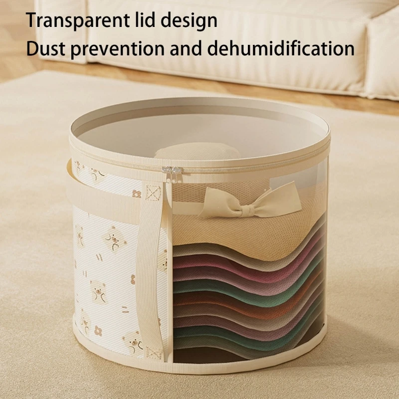 Large Capacity Clear Hat Case Foldable Storage Organizers for Baseball Caps Wide Brims Hats Travel Home Closet Storage