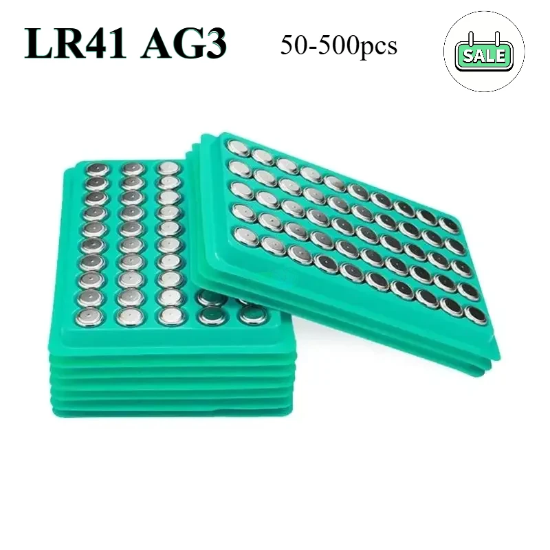 50-500 قطعة LR41 زر AG3 حماية البيئة مضيئة اللعب على مدار الساعة الإلكترونية 1.55 فولت بطارية الزنك المنغنيز #2