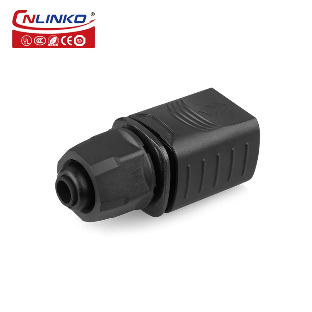CNLINKO Waterproof PBT RJ45 Connector 8P8C Ethernet Cable Head Plug Gold-plated Panel Socket Network RJ45 Crimper Connector