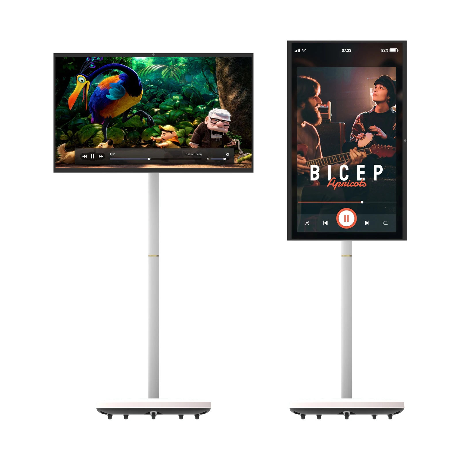 

24, 27, 32-дюймовый портативный LED-монитор Smart TV с сенсорным экраном, Full HD 1080p, с подставкой и колесиками