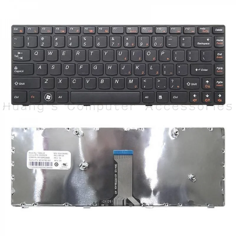 SS+US English Black Internal Laptop Replacement Keyboard For Lenovo V370 V370G V370A V370GT Notebook Built-in Keyboard