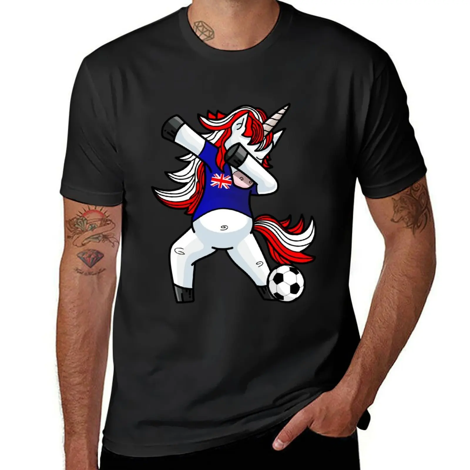 

Dabbing Soccer Unicorn England T-Shirt anime blanks men workout shirt