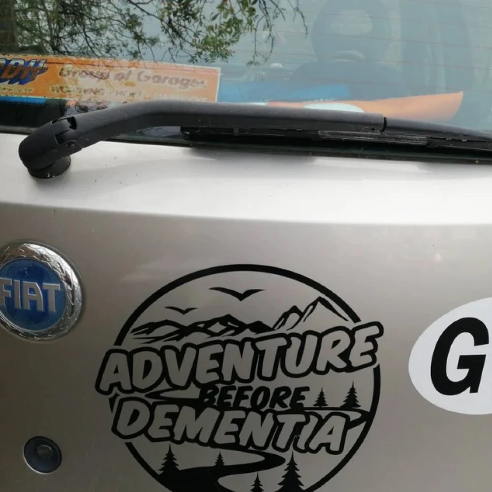 Funny Adventure Before Dementia Camper Stickers Caravan Van Vinyl Decor Decals Accessories  Decoration