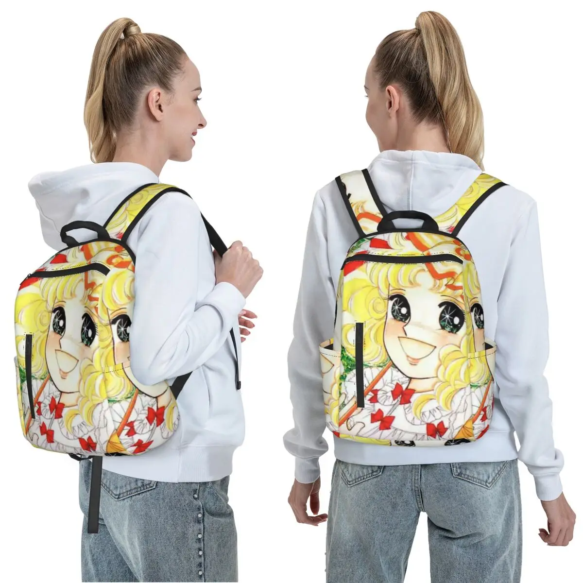 Candy Candy Anime Backpack Daypack Large Capacity Boys Girls BookBag School Bag Shoulder Bags for Men Women