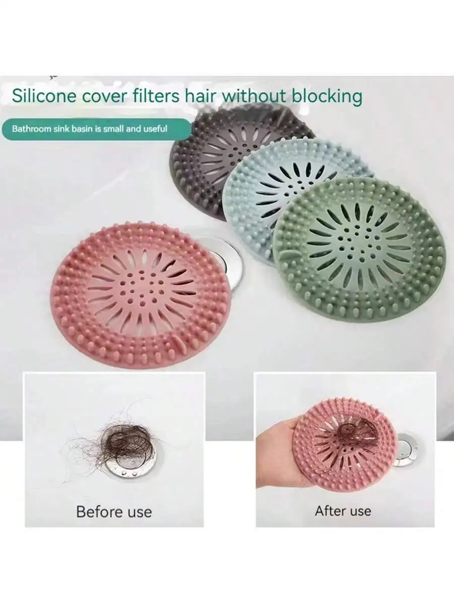 

Hair Filter Sink Anti-Blocking Strainer Bathtub Shower Floor Drain Stopper Silicone Deodorant Plug Bathroom Accessories