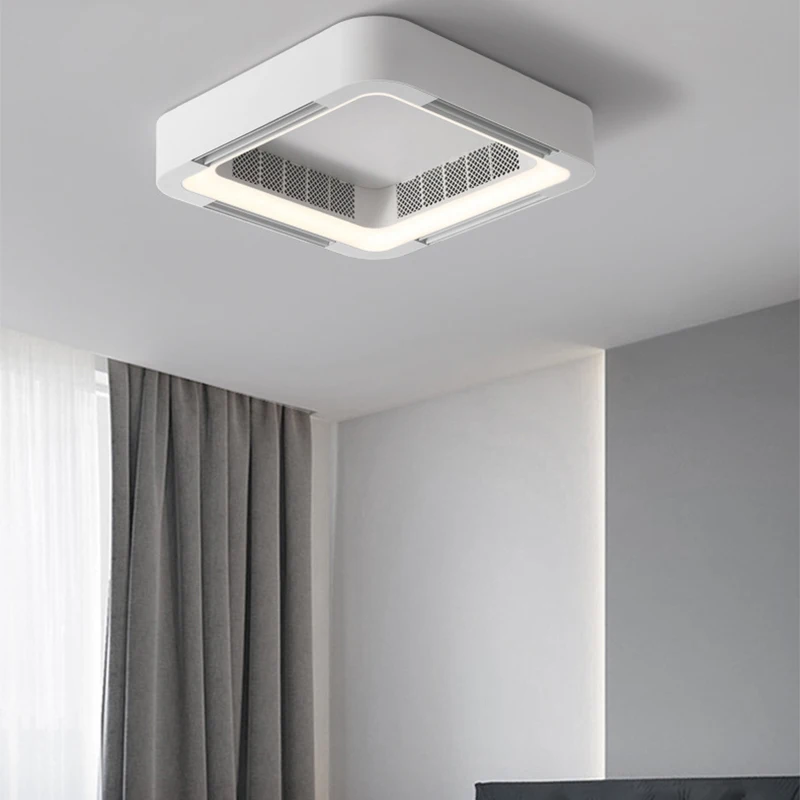 غير مرئية الخالية من الشفرة مروحة السقف مصباح مع ضوء التحكم عن بعد دون شفرات تيار مستمر LED دائري الديكور غرفة نوم غرفة المعيشة