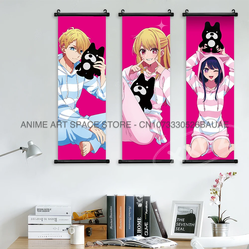 OSHI NO KO Appeso Pittura Anime Poster Wall Art Canvas Kawaii Idol Pergamene Immagine Arima Kana Hoshino Ai Akuamarin Home Decor