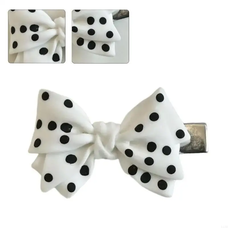 Bowknot barrettes pontilhas cabelo