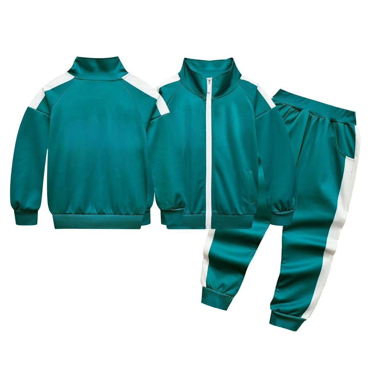 Kids Calamari Games Cosplay Costume Korea Disguise Boys Girls Blue Sports Sweatshirt for Team Halloween Carnival Party Clothes