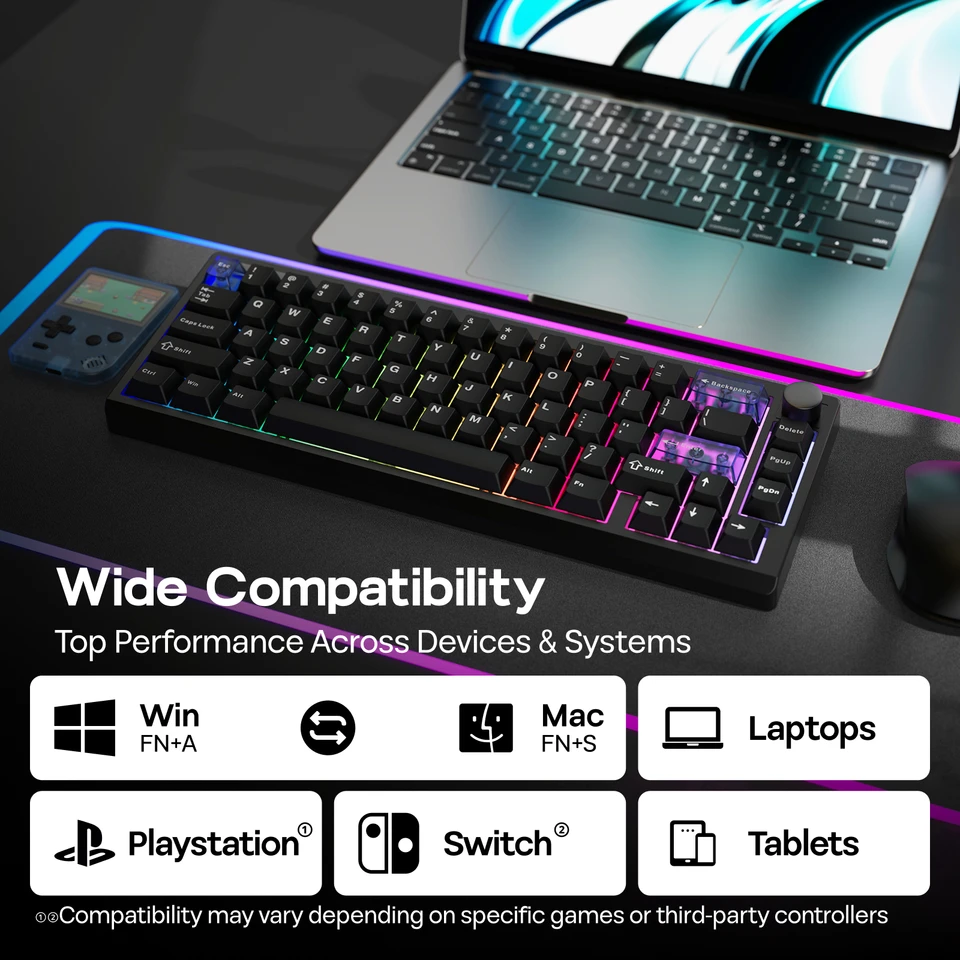 EPOMAKER Magcore65 Lite 65% US QWERTYレイアウト 有線/BT/2.4Ghz EPOMAKER Magcore65 Lite 65% US QWERTYレイアウト 有線/BT/2.4Ghz