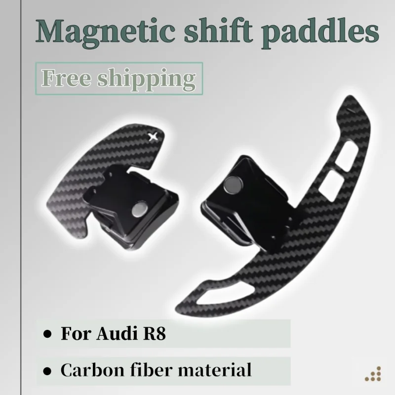 Carbon Fiber Steering Wheel Shift Paddles For Audi R8 TT TTRS Newly Upgraded Magnetic Lossless Installation Car Accessories