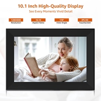 Frameo 10.1-inch Smart WiFi Digital Photo Frame 1280x800 IPS LCD Touch Screen, Freely Adjust Photo Direction, With 32GB Storage