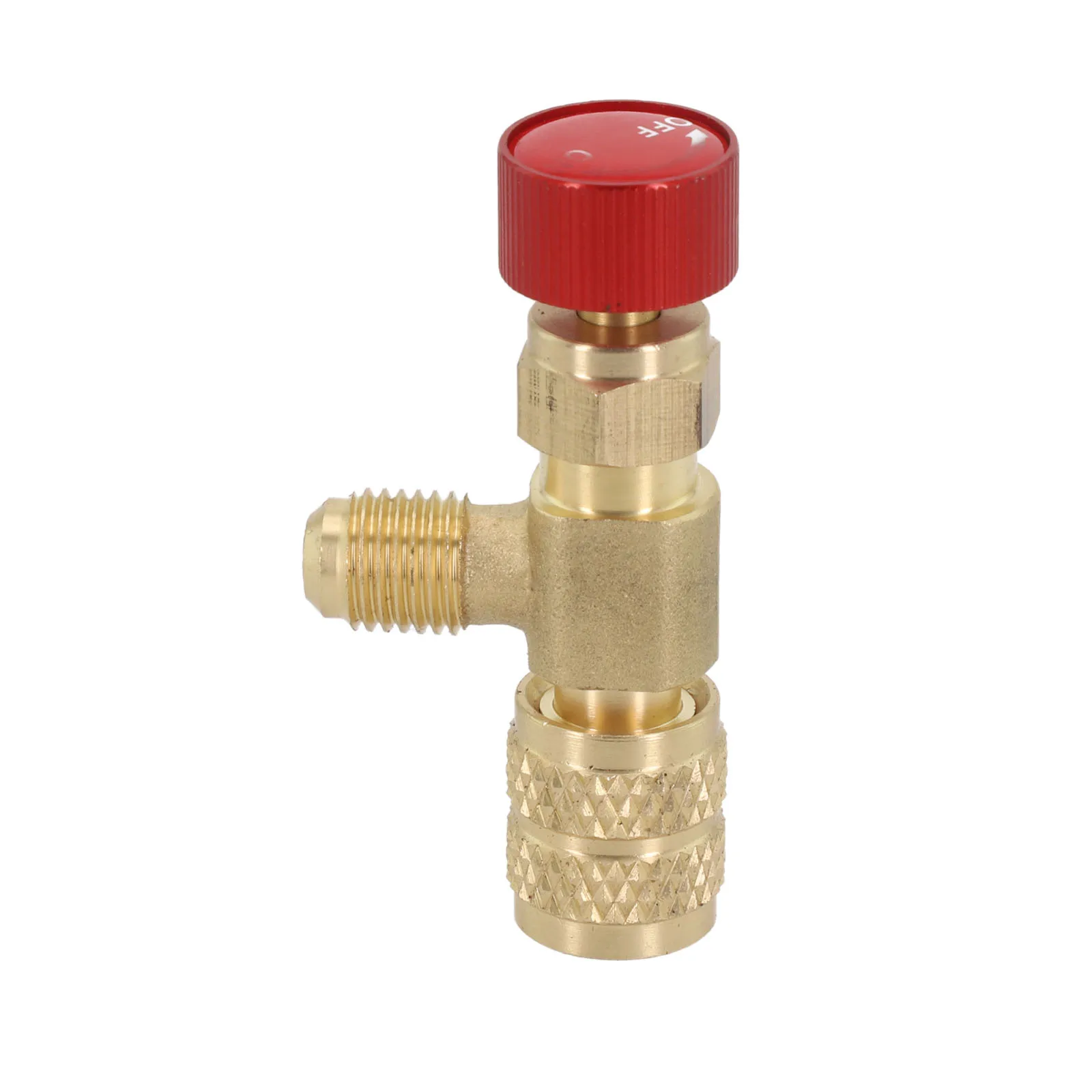 ใช้งานง่าย AC วาล์วความปลอดภัยวาล์วรั่วฟรีการเชื่อมต่อ LeakProof Movable Thimble SAFETY Stem INJECTOR R410 R22