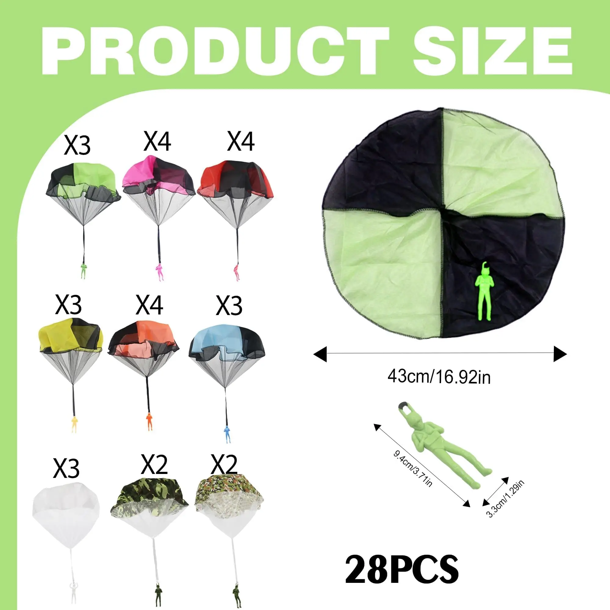 5/10/20/40PCS Parachute Toys Mini Army Men Parachute Toys for Kids, Flying Throwing Gifts Bulk for Easter Christmas Kids School