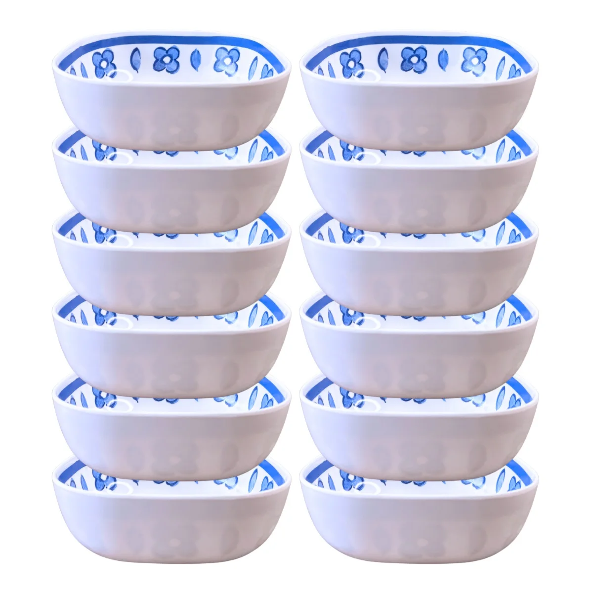 12 Large Bowl Cumbuca Bowl with Melamine Print 640ml