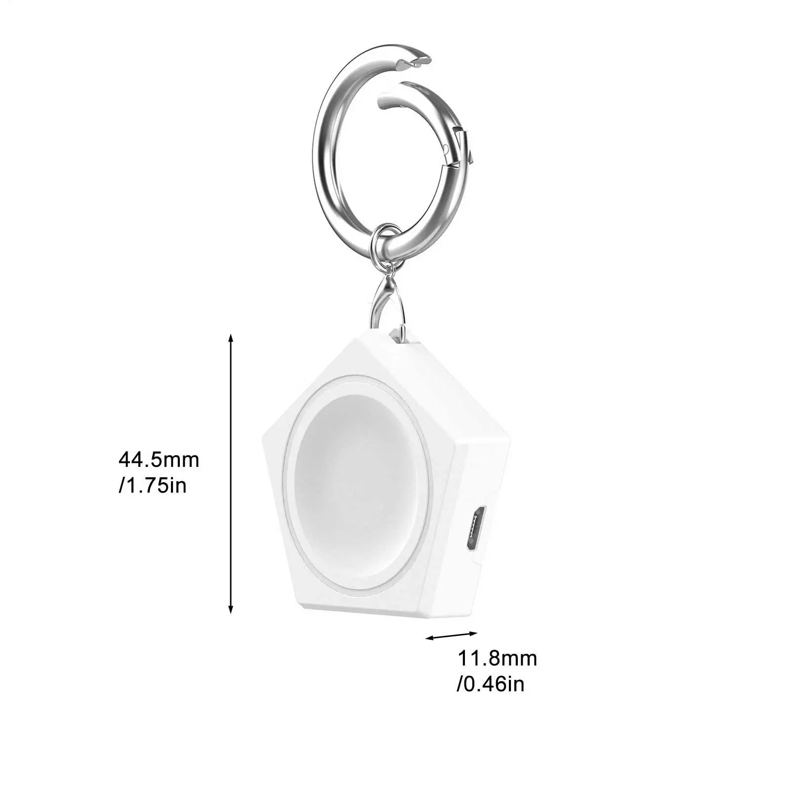 Oplader voor horloge Draadloze oplader Sleutelhanger Vijfhoekige dock-sleutelhanger Draagbare magnetische horloge Draadloze snellader voor werk thuis