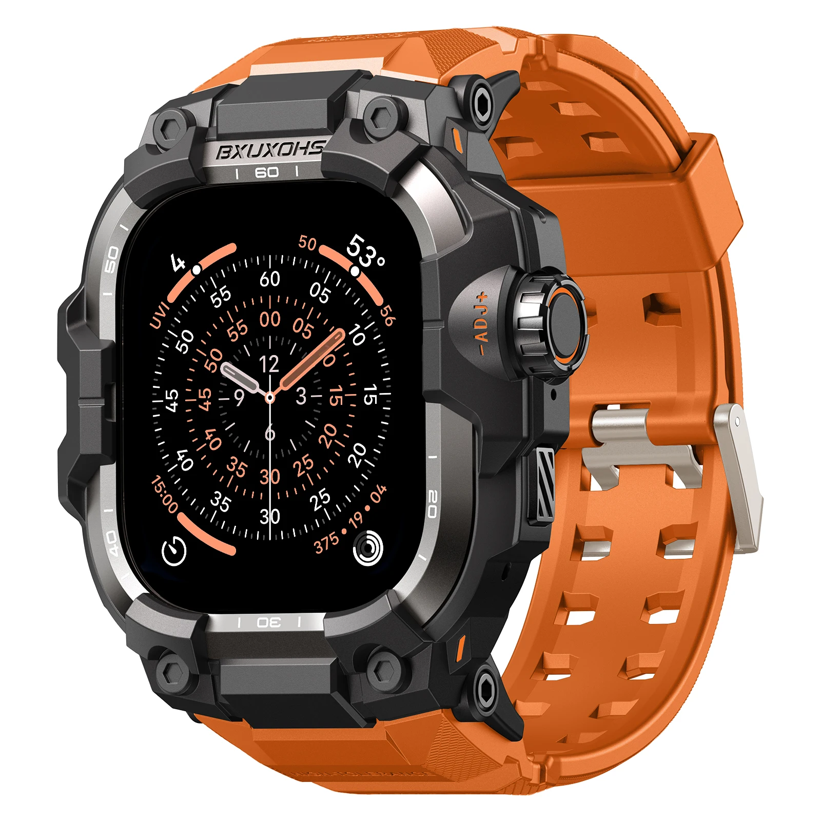 Kast + band voor Apple Watch band Ultra 3/2 49mm 46mm 45mm 44mm TPU Metal Cover Tactische armband Iwatch serie 11 10 9 8 7 6 5 SE
