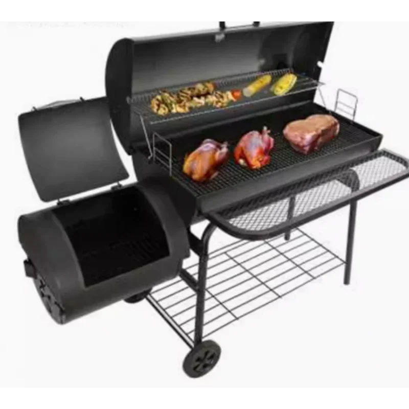 Royal Gourmet-BBQ Charcoal Grill and Offset Smoker, Black BBQ Grill, Outdoor Cooking Surface, 811 Square Inch, CC1830S, 30