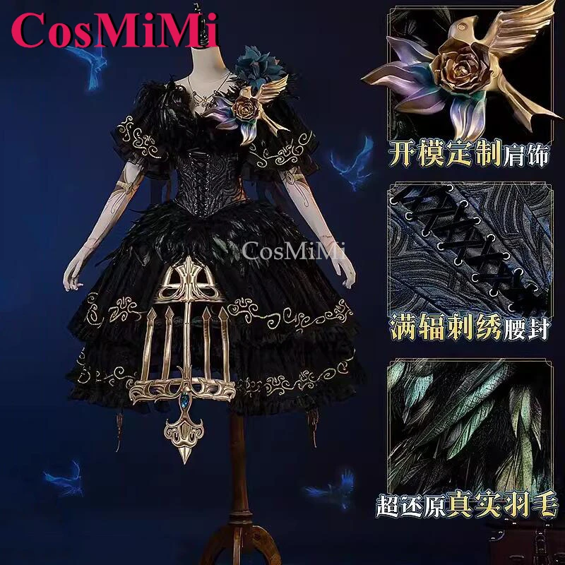 

CosMiMi Game Identity V Emma Woods/Gardener Cosplay Costume Rare Fashion Strange Bird Formal Dress Carnival Role Play Clothing