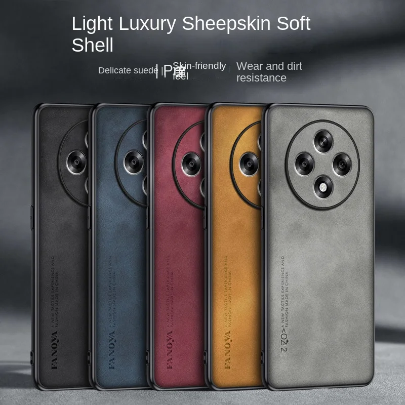 For OPPO Reno12 F Case OPPO Reno12 F 5G Cover Soft sheep leather Bumper Shield Protective Phone Cases On Reno 12 Pro 12F Funda