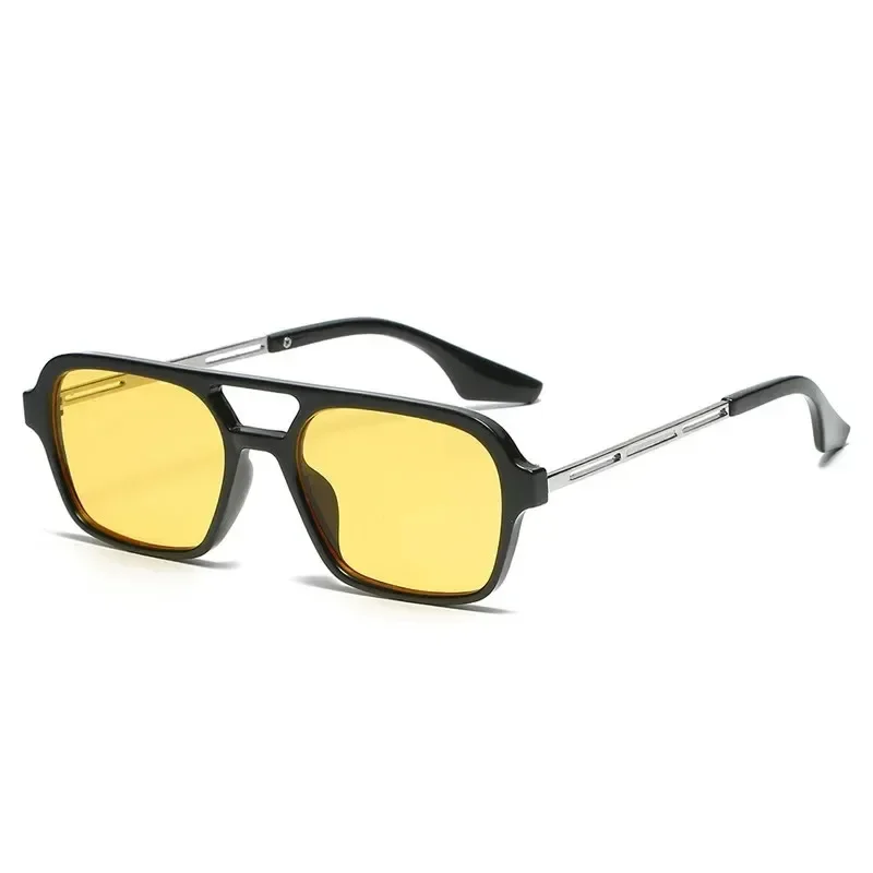 

Vintage Square Sunglasses Woman Retro Brand Mirror Sun Glasses Female Black Yellow Fashion Candy Colors Oculos De Sol Feminino