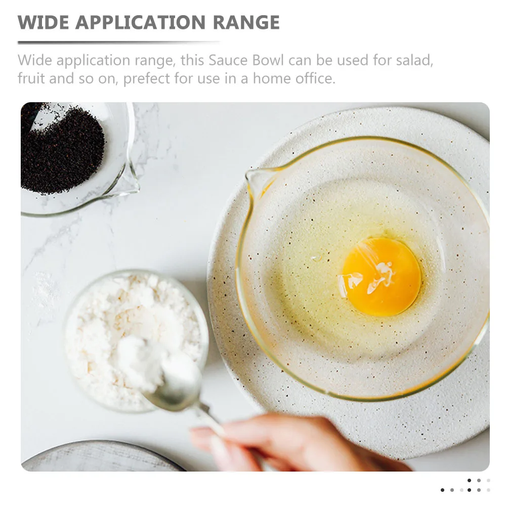 2Pcs Round Glass Salad Bowl Microwave Oven Safe Heat Resisting Fruit Bowl for Home Office Appetizer Serving Strawberry Pattern