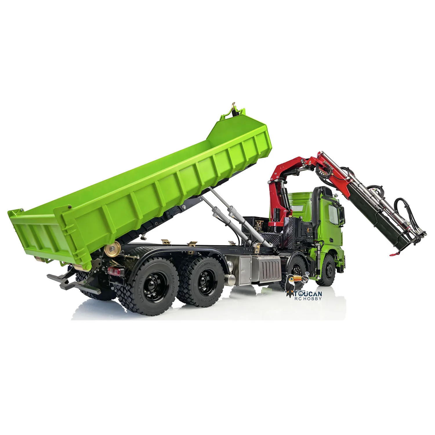 LESU RC Hydrauliczny Żuraw Ciężarówka Wywrotka 8x8 1/14 Światło Dźwięk Pojazd Inżynieryjny ToucanHobby Model DIY Zabawki dla Dorosłych THZH1381