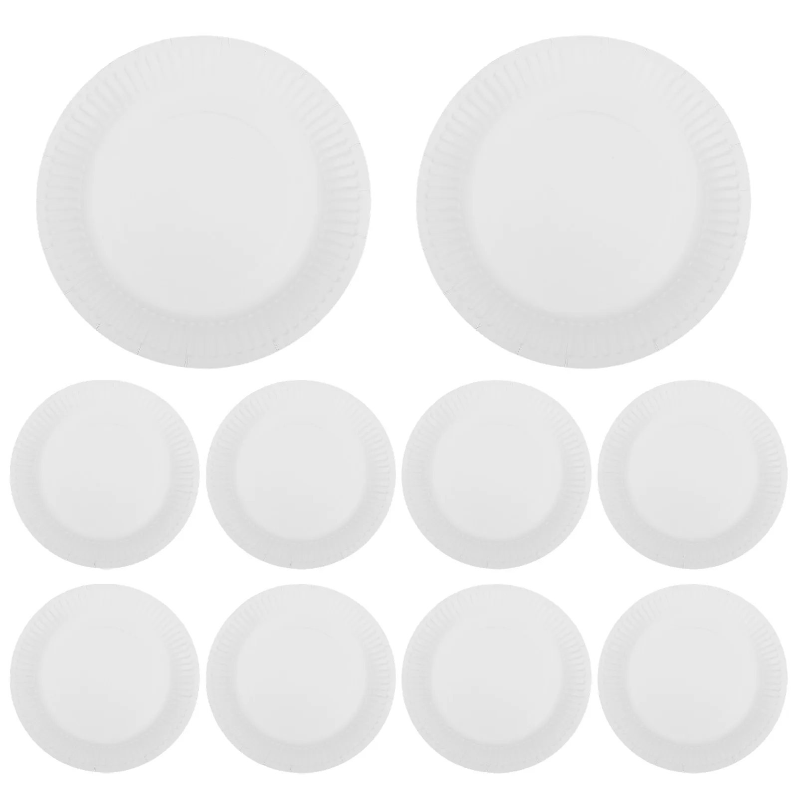 10Pcs Customizable Paper Plates Safe Non-Toxic Blank Craft Trays for Kids Art Projects Painting Practice Colorful Decorative