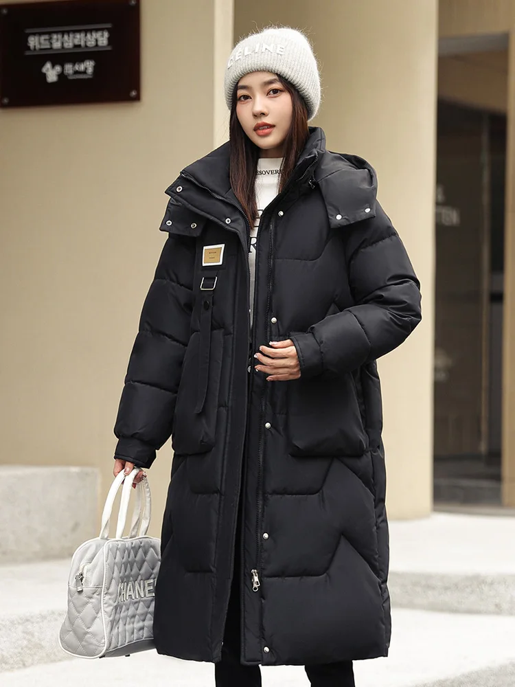 Vielleicht 2023 New Thick Women Parkas Winter Clothes Coat Casual Hooded Warm Long Jackets Coat Winter Female Thicken Outwear