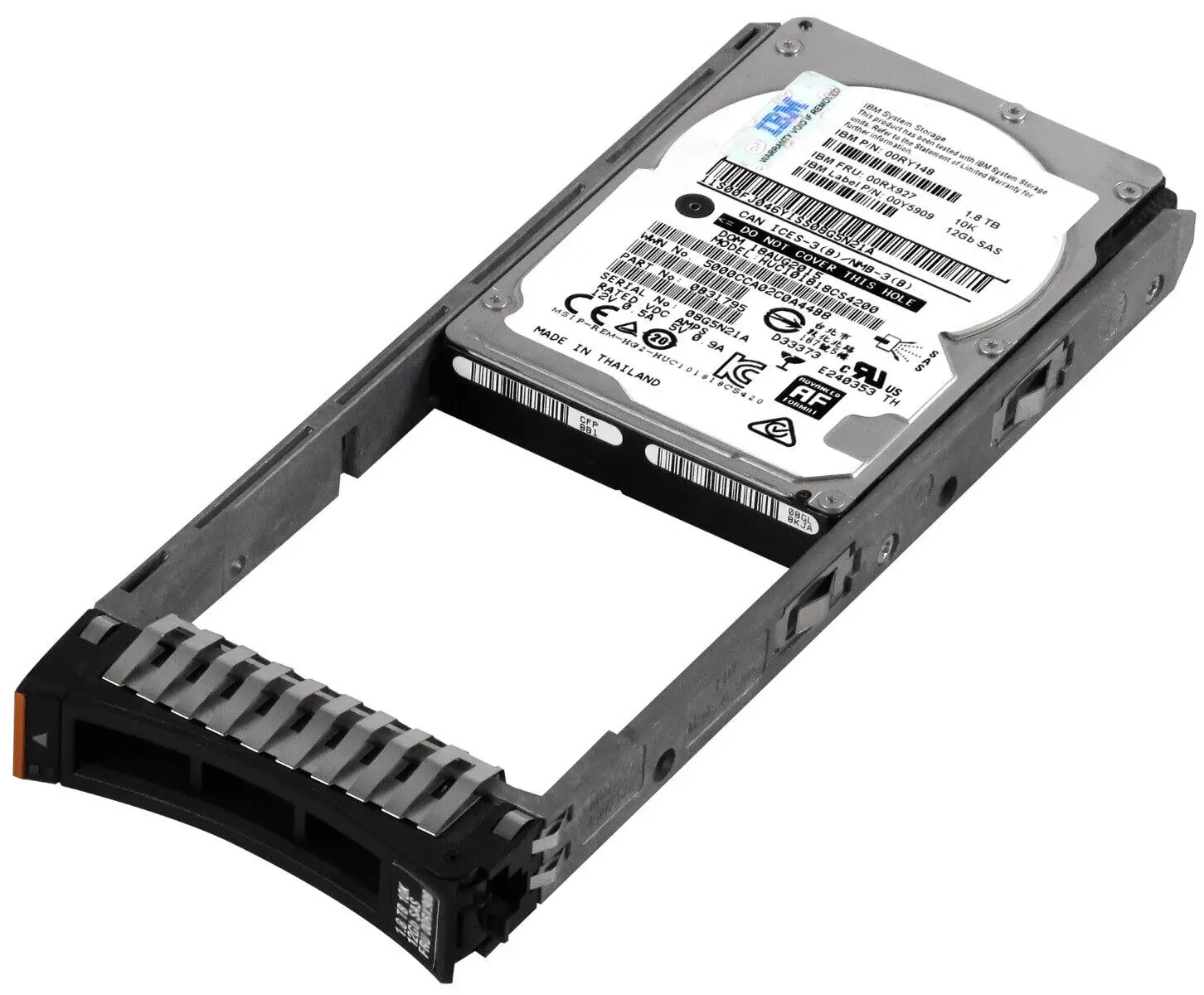 00RY148 00RX927 Disco duro de 2,5 pulgadas SAS de 1,8 TB y 10000 RPM de 12 Gb/s