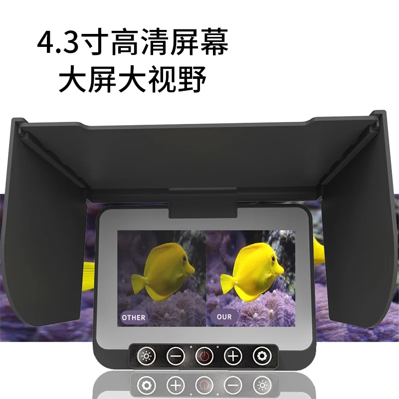 4.3Inch IPS Screen 1000TVL Underwater 15/20/30m Fishing Camera Handheld Endoscope ICE-Fishing Camera CMOS Borescope Fish Finder