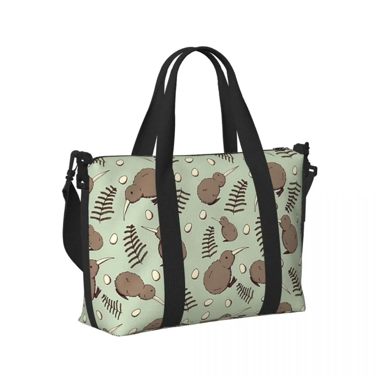 

Custom Kiwi Bird Beach Travel Bag Large Capacity Tote Bags for Gym Yoga Women Shopping Duffle Shoulder Bag