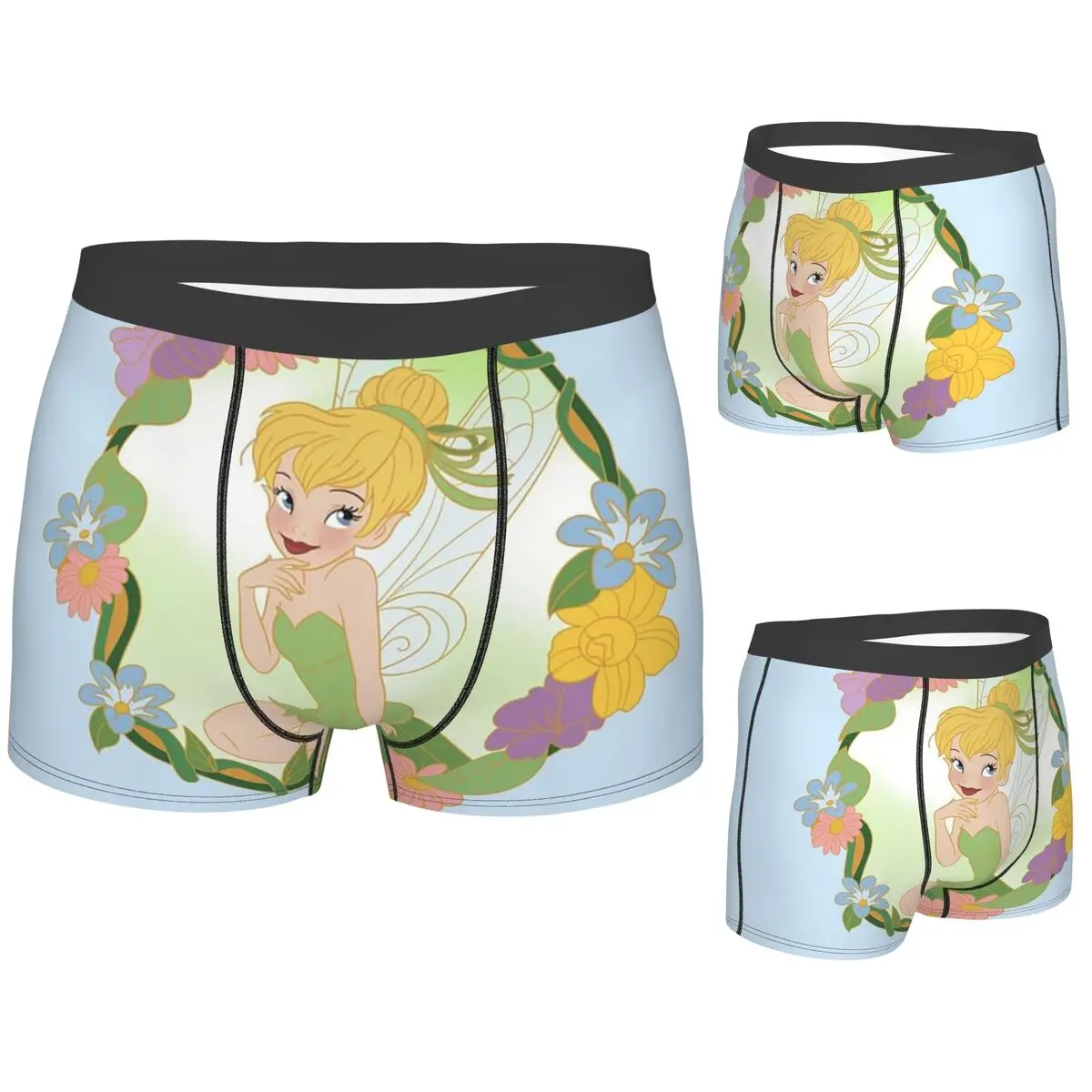 

Boxer Underpants Shorts Tinker Bell Wings Bow Peter Pan Panties Male Breathable Underwear for Homme Man Boyfriend Gift