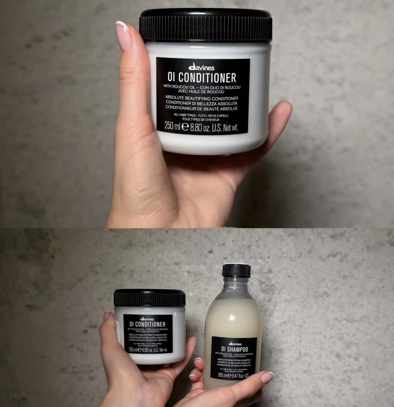 Davines OI Hair Shampoo Conditioner Series Set Hair Care Essential OI Roucou Oil Nourishing Repair Soft Healthy Hair Scalp Milk view 3