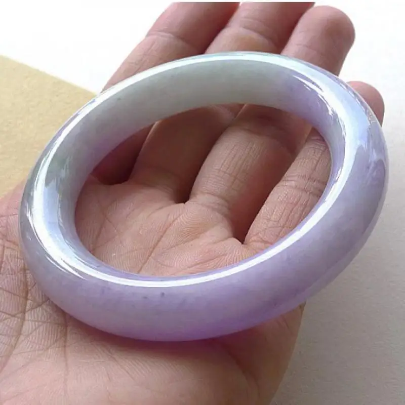 

Genuine Myanmar Grade A Jadeite Purple Jade Bangle Round Bracelet Women Fine Jewelry Certified Burma Jade Bangles Ladies Gifts