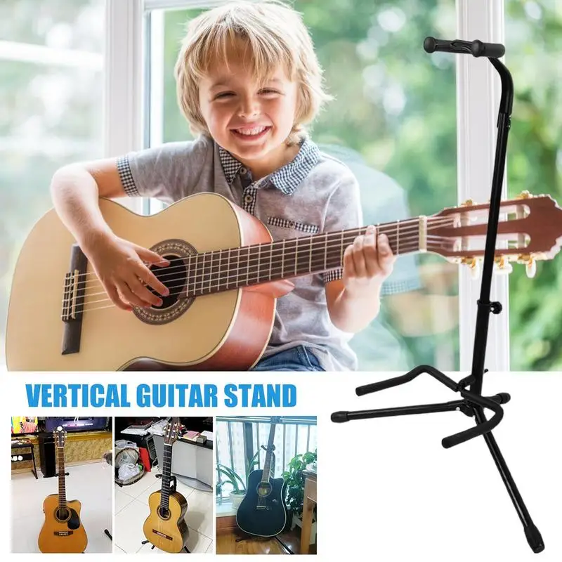 Electric Guitar Stand Vertical Guitar Bass Holder Portable Electric Guitar Accessories Cello Stand For Acoustic Banjos Bass