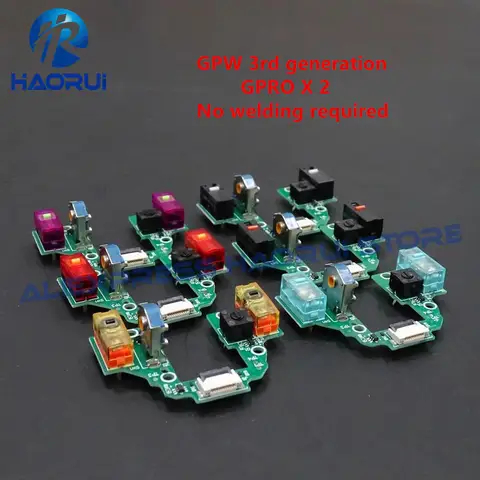 Latest GPW 3 Mouse PCB Board Micro Switch Button for Logitech G Pro X Superlight 2 Welding Free Motherboard Microswitch Encoder