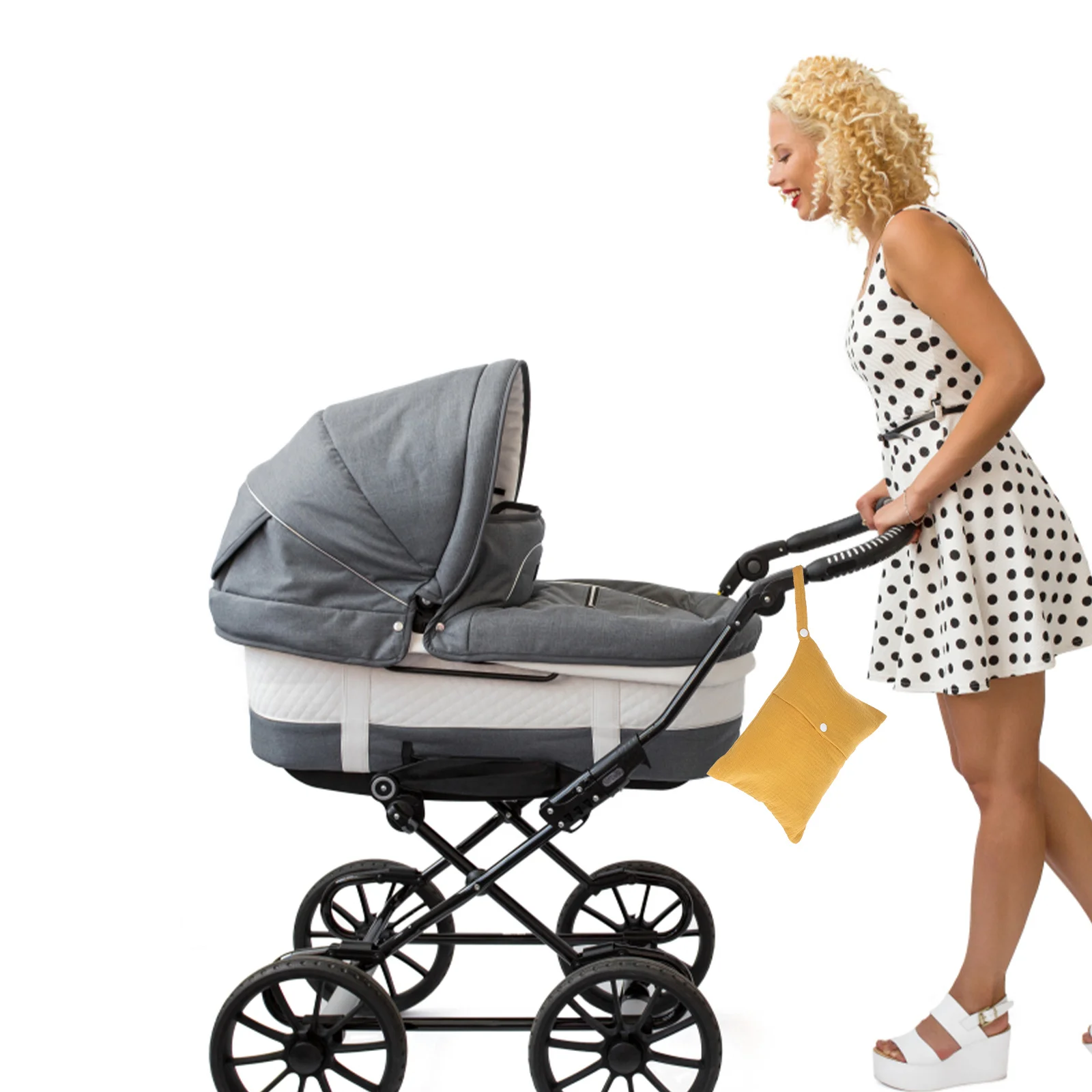 حقيبة حفاضات الطفل معلقة عربة المنظم المحمولة السفر عربة تخزين الحقيبة عربة طفل الملحقات حقيبة حفاضات محمولة