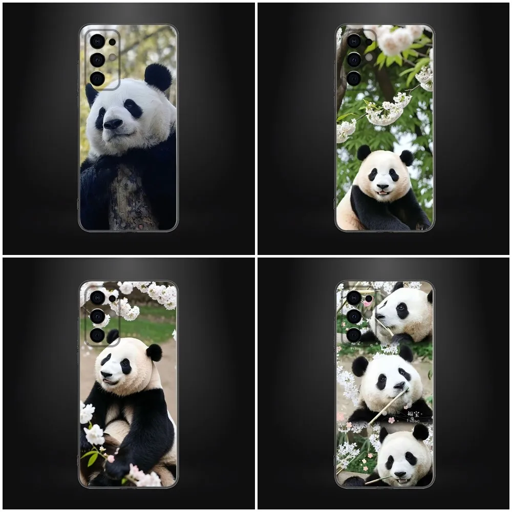 fubao panda   Phone Case For Samsung Galaxy A13,A21s,A22,A31,A32,A52,A53,A71,A80,A91 Soft Black Shell